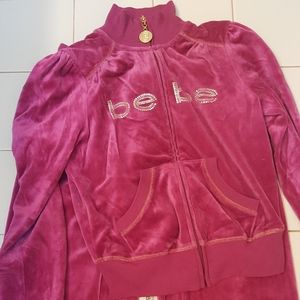 Bebe jogging suit set Sz Sm
